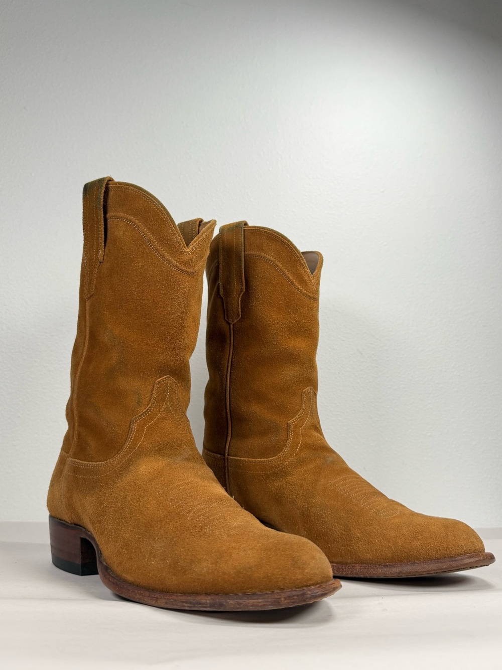 Tecovas “The Johnny” Men's Cowboy Boots Size 9 EE Roughout Suede Western Husk